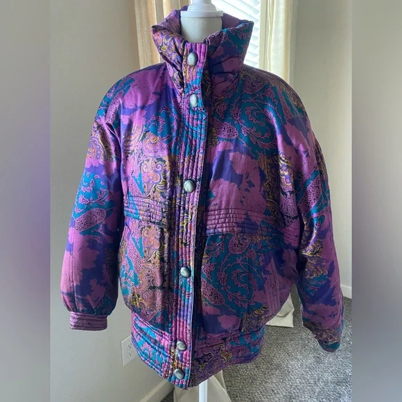 Vintage Purple Puffer Jacket - Picture 2 of 8